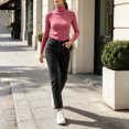 thumbnail image 5 of Diufon Short Sleeve Sweater for Women Plus Size Knit V Neck Tops with Pocket Solid Color Lightweight Pullover Shirts, 5 of 10