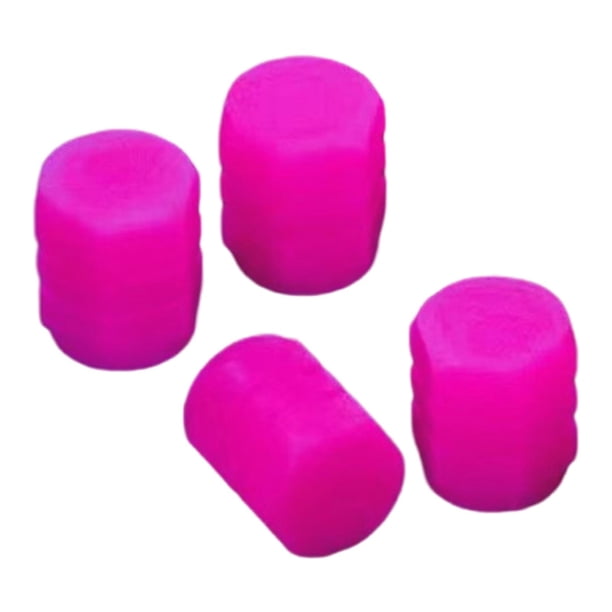 4x tapas de aire luminosas fluorescentes, cubierta rueda, tapas de vástago de válvula de neumático para camiones, SUV, accesorios , Rosado 4 piezas rosa Yotijar Cubierta de válvula de neumático