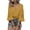 Yellow, variant on hlysgo Womens V Neck T Shirts Pullover 3/4 Length Sleeve Tops Business Officewear Casual Blouses Black,XL