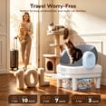 thumbnail image 2 of PalNests Self Cleaning Litter Box, Smart Automatic Cat Litter Box with WiFi App Control, 2.2-17.6 lbs, Blue, 2 of 9
