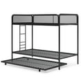 thumbnail image 5 of DHP Isaiah Kids' Bunk Bed with Trundle, Twin over Twin, Black, 5 of 16