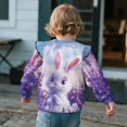 thumbnail image 4 of Yuyamidu Rabbit Sweatshirt for Girls 4T-5T Long Sleeve Ruffle Shoulder Tops Y2K Cute Animal Graphic Sweatshirts Lightweight Comfy Playwear for School Outdoor Play, 4 of 8