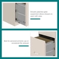 thumbnail image 6 of (3 pack) Space Solutions 18" Deep 2 Drawer Letter Width Vertical File Cabinet, Stone, 6 of 15