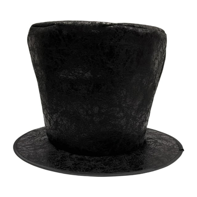 Sombrero de copa alto de 7,87" para festivales de moda, steampunk, cosplay, fiestas, bailarines, magos. Gamuza negra