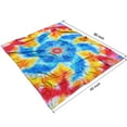 thumbnail image 4 of Colorful Rainbow Tie Dye Spiral Pattern Blanket,Comfortable Soft Flannel Throw Blanket,All Season,Warm Lightweight Blankets for Sofa Bed Couch Living Room Chair,50"x60", 4 of 4