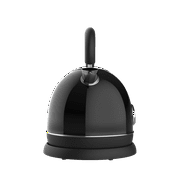 Culinary Chef 1.8 Quart 1,500-Watt Retro Porcelain Electric Water Kettle with Thermometer, Black