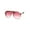 Gold Tortoise Burgundy, variant on Flat Top Shield Large Racer Exposed Lens Metal Sunglasses Silver Smoke