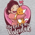 thumbnail image 3 of CafePress - My Cat Is My Valentine Long Sleeve T Shirt - Womens Baseball Tee, 3 of 4