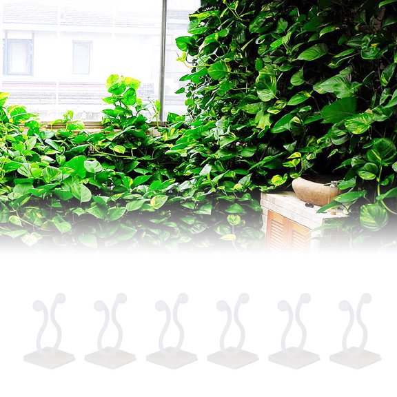ETEREAUTY 30-Piece White Fixing Hooks for Gardening Scindapsus Aureus Plant Support and Flower Growth