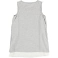 thumbnail image 2 of bar III Womens Layered Chiffon Hem Sleeveless Blouse Top, Grey, X-Small, 2 of 2