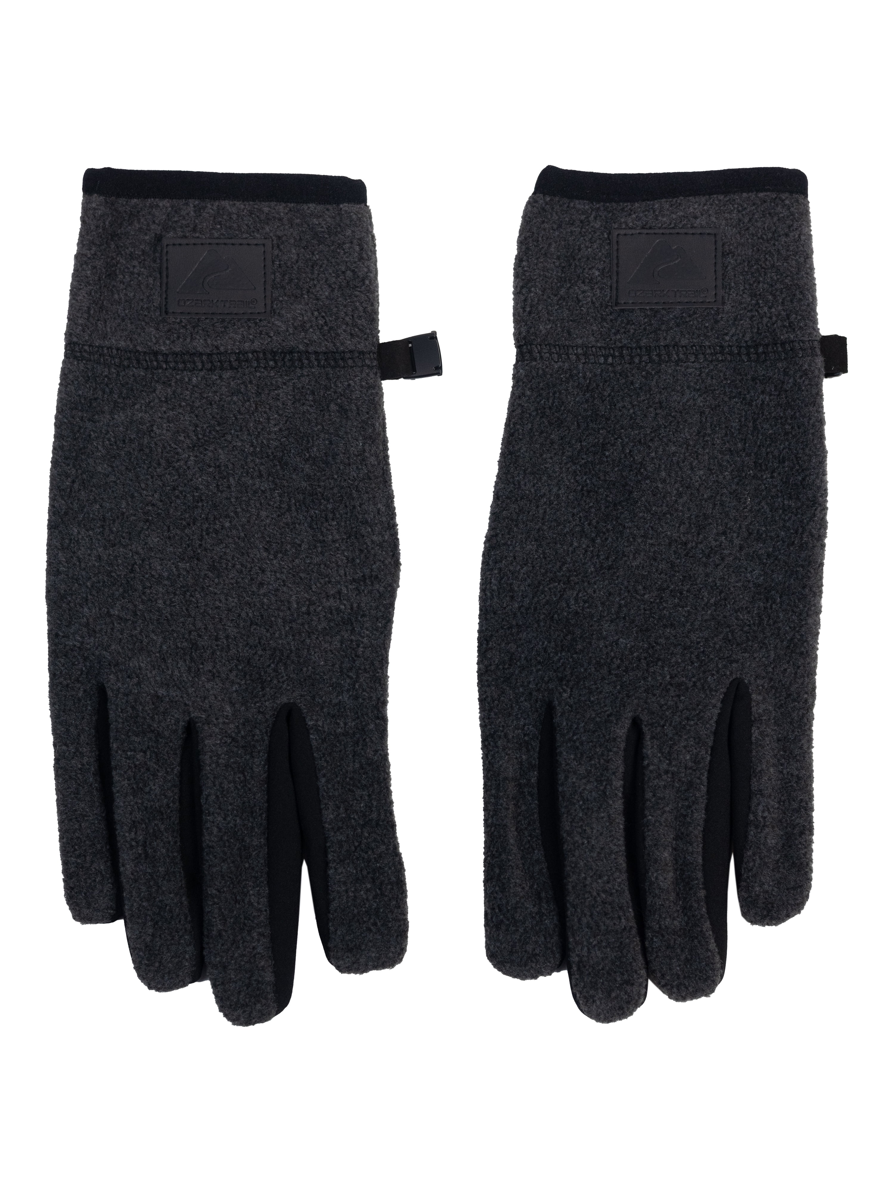 Ozark Trail Mens Fleece Gloves, Black - Walmart.com