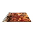 thumbnail image 2 of Ahgly Company Machine Washable Indoor Square Oriental Orange Industrial Area Rugs, 7' Square, 2 of 4