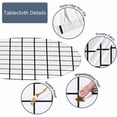 thumbnail image 3 of Grid Striped Tablecloth Round Black White Cell Grids Buffalo Plaid Waterproof Wipeable Table Cloth Cover for Dining Room Fitted Table 44 inch, 3 of 4