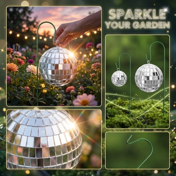 Disco Ball Party Decorations Outdoor Solar Garden Stake Light Mini Disco Ball Decor for Yard Lawn Patio 1 Pack Outdoor Garden Decor for Backyard Events