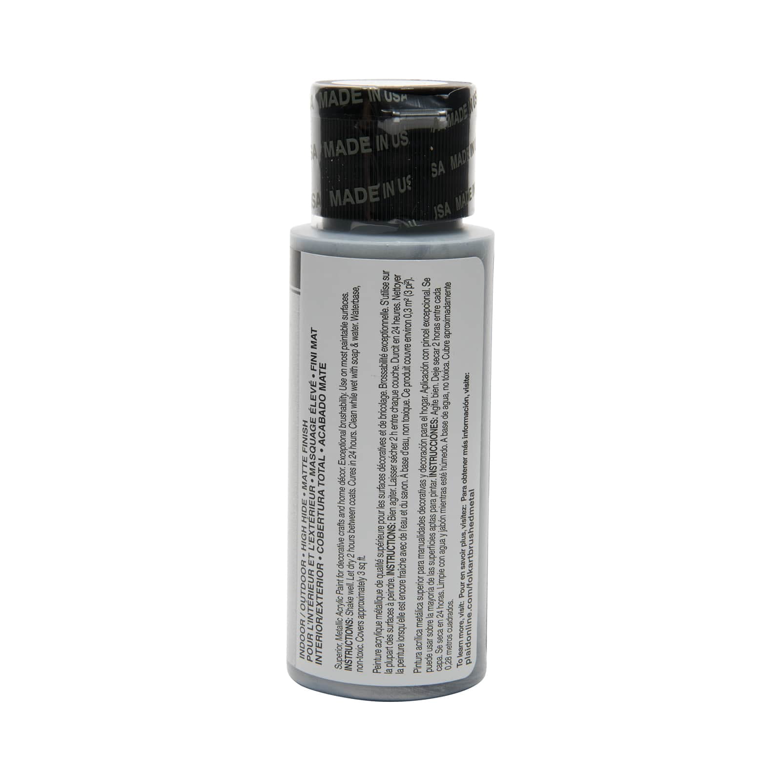 FolkArt Brushed Metal Matte Finish Acrylic Paint, 2oz., 12 Pack