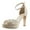 Gold, variant on Women Graceful Chunky Platform High Heel Sandals Open Peep Toe Ankle Buckle Strap Sexy Strappy Wedding Party Shoes Size 7 Blue