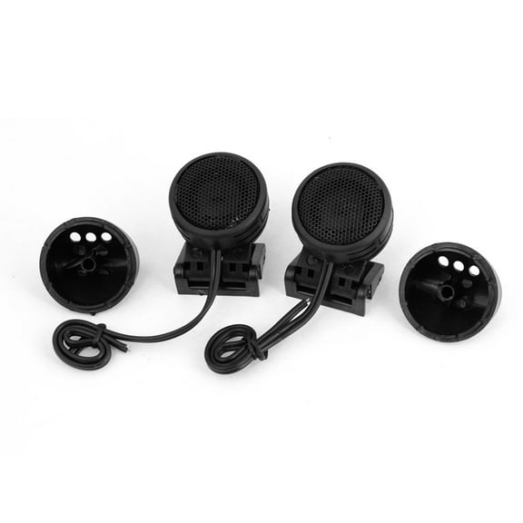Unique Bargains 1Pair 380W 102dB 38mm Dia Black Plastic Housing Dome Tweeter Speaker 102dB for Auto
