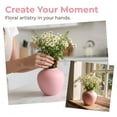 thumbnail image 5 of Unique Bargains Modern Ceramic Home Decor Small Ribbed Bud Vase Pink 4.3" x 4.3" x 4", 5 of 6