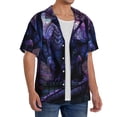 thumbnail image 2 of Honeii Fantasy Dragon In Cathedral for Men's Short-Sleeved Button-Up Collared Shirt Featuring A Pocket, Perfect for Beach Vacations, And Travel Adventures.-4X-Large, 2 of 5