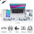 thumbnail image 5 of Long Mouse Pads for Desk,Pioneer Flower Floral Print Pattern Desk Mats on Top Of Desks, Desk Mouse Pad Extra Large with 3mm Non-Slip Base and Stitched Edge for Gaming,Office,Work,Home 31.5"x11.8", 5 of 6