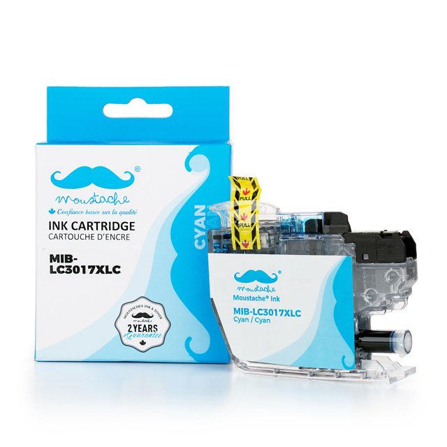 Cartouche d'Encre Cyan Compatible à Rendement Élevé pour Brother LC3017C - Moustache®