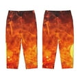 thumbnail image 2 of Bixox Tennis Ball In Fire Print Boys Pajama Pants Sleep Pants Soft Elastic Waist Kids Pajama Bottoms Lounge Pants with 2 Pockets, 2 of 6