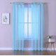 thumbnail image 3 of Cortinas de voile azul con volantes en óptica de lino XCF, 3 of 4