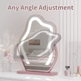 thumbnail image 3 of Odernirror Makeup Mirror with LED Lights, Cloud-Shaped Vanity Mirror, 360° Rotation, Rose Gold, 3 of 8