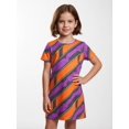 thumbnail image 3 of Girls Classic Casual Short Sleeve Dress Relaxed-Fit Casual Dress Comfortable Playwear for Junior Girls Age 7-13 Crew Neck, 3 of 6