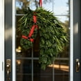 thumbnail image 5 of Horse Head Wreath Farmhouse Front Door Handmade Seasonal Greenery with Red Bow for Outdoor Spaces and Barn, 5 of 7