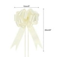 thumbnail image 2 of Uxcell 20Pcs 5" x 8" Large Pull Bow Big Gift Wrapping Bows Ribbon Cream White for Wedding Car Baskets Presents Christmas Bow, 2 of 6
