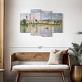 thumbnail image 3 of Elephant Stock Vetheuil In Summer 1880 Wall Art - Horizontal Multi Panel Canvas - Living Room Wall Decor - Nature Multi Panel - Gray And Blue Decor By Claude Monet - 43" x 27", 3 of 8