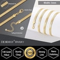 thumbnail image 4 of Collares de oro de 14 quilates para mujer, delicado collar de espiga de oro para mujer, cadena de serpiente Xtellar dorado, 4 of 4