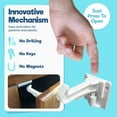 Upgraded Invisible Baby Proofing Latch Locks (10 Pack) No