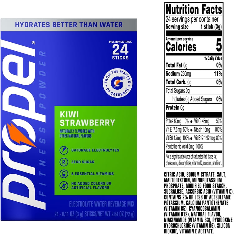 Propel Zero Sugar Strawberry Kiwi Powder Sticks, 24 Count photo 3