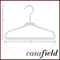 thumbnail image 5 of Casafield 100 Velvet Baby Hangers for Infant & Toddler Clothes, 11" - Ivory, 5 of 7