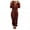 P-b-Wine, variant on 2025 Women Casual Solid Button Bed Jacket for Elderly Women Down Long Sleeve Cardigan Warm Jackets for Women Blouse Lightweight