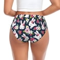 thumbnail image 3 of Womens Underwear Bohemian Smile Cute Rabbit Flower Cuteness No Show Seamless Underwear for Women, Soft Stretch Women's Panties, Hipster Ladies Panties Bikini Underwear Briefs, 3 of 6
