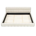 thumbnail image 4 of Harper & Bright Designs King Size Upholstered Platform Bed with Thick Fabric, King Grounded Bed with Soft Headboard for Bedroom, Beige, 4 of 11