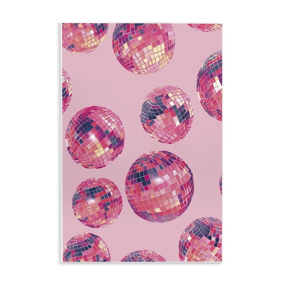 Stupell Industries Vivid Pink Disco Pattern Music Painting Unframed Art Print Wall Art, 10 x 15