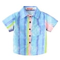 thumbnail image 4 of XBASW 6M-7T Boys Button down Shirts Printed Short Sleeve Blouses Top Summer Shirt with Pocket for Baby Toddler Kids, 4 of 12