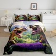 thumbnail image 2 of Manfei Animal Dinosaur 2pcs Bedding Comforter Set,Botanical Plants Twin Comforter Sets,Woodland Wildlife Breathable Bedding Set,Super Cozy Floral Room Decor,Reversible, 2 of 8