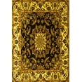 thumbnail image 1 of Ahgly Company Indoor Rectangle Medallion Yellow Traditional Area Rugs, 2' x 5', 1 of 4