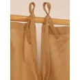 thumbnail image 6 of The Art Box Linen Curtains for Bedroom Living Room Tie Top Window Curtain Drapes, 2 Pack, Camel , 52w x 63l inch, 6 of 7