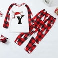 thumbnail image 2 of Fgnfyis Christmas Pajamas for Family Deer Horn Letter Print Matching Long Sleeve Pajamas Set Loungewear, 2 of 7