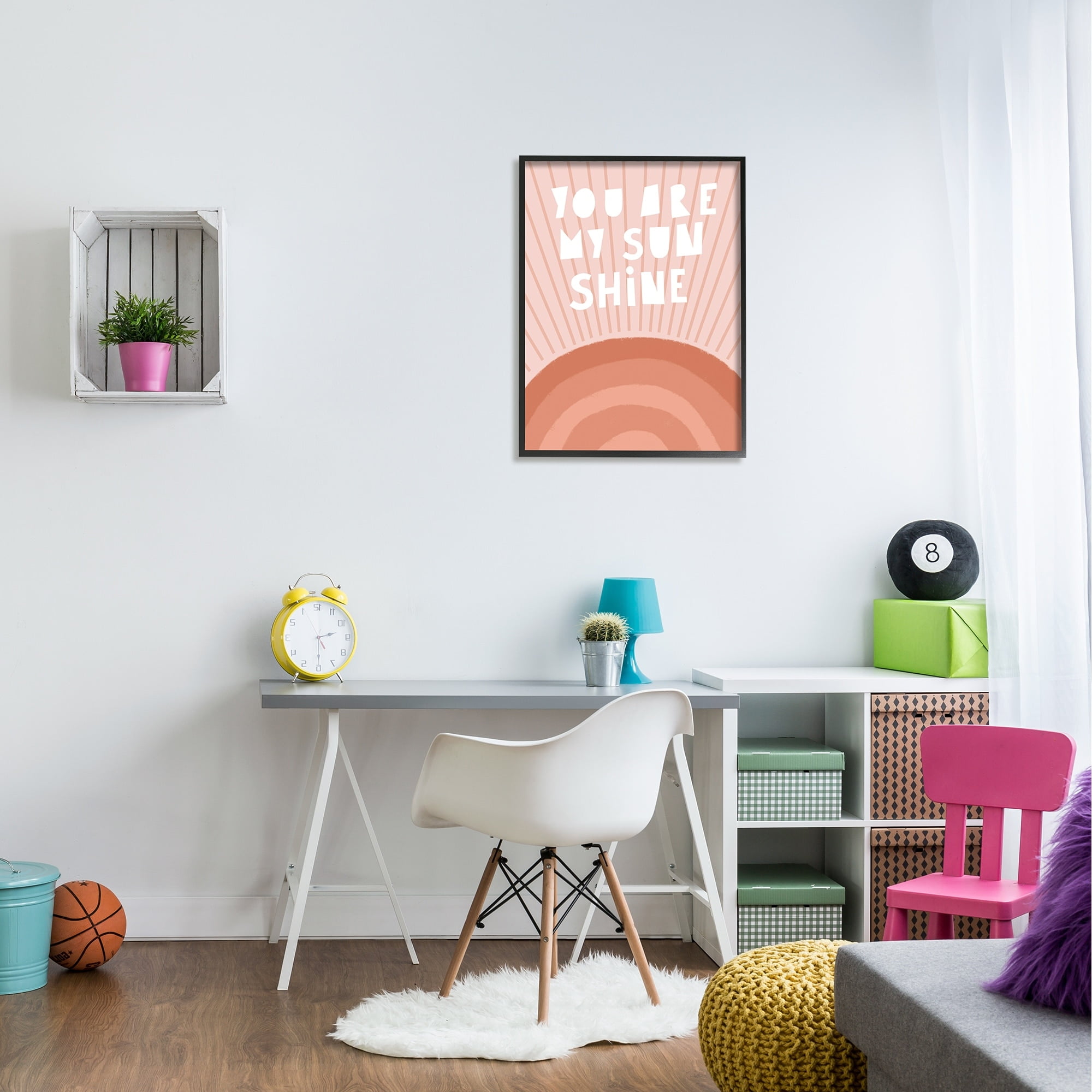 Stupell Industries My Sunshine Motivational Phrase Orange Blush Rainbow Sunrays,24 x 30, Design by Nancy McKenzie