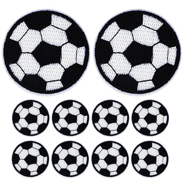 KAKOWELY 10 parches compactos para balones de fútbol, reemplazables, para gorras y ropa resistentes al desgaste.