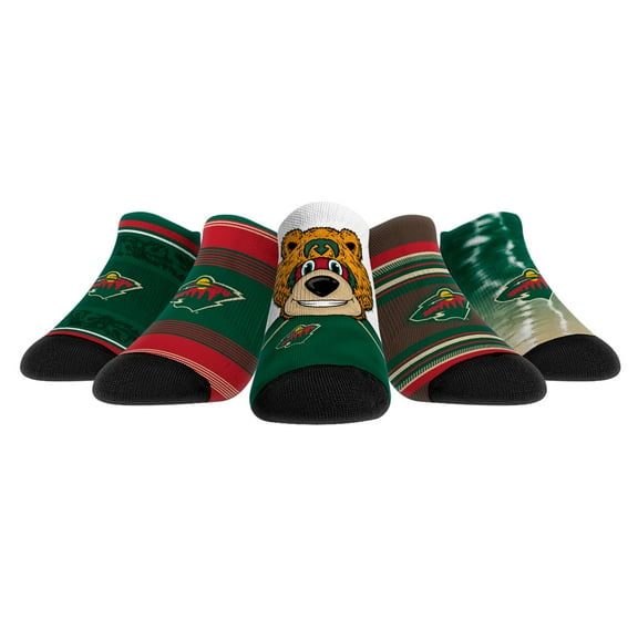 Unisex Rock Em Socks   Minnesota Wild Super Fan Five-Pack Low-Cut Socks Set