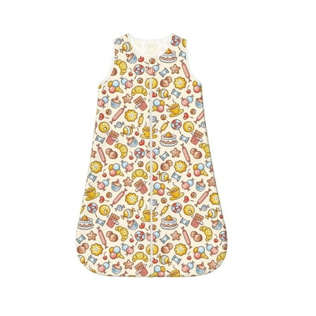 

Cauagu Coffee Donuts for Infant Wearable Blanket Unisex Girl Boy Swaddle Transition Sack - Newborn Essentials Sleep Clothes-X-Large