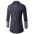 thumbnail image 1 of Cardigan Tricoté pour Hommes Automne Hiver Mode Patchwork Patte Contrastée Élégant Confortable Chaud Décontracté Ajusté, 1 of 3
